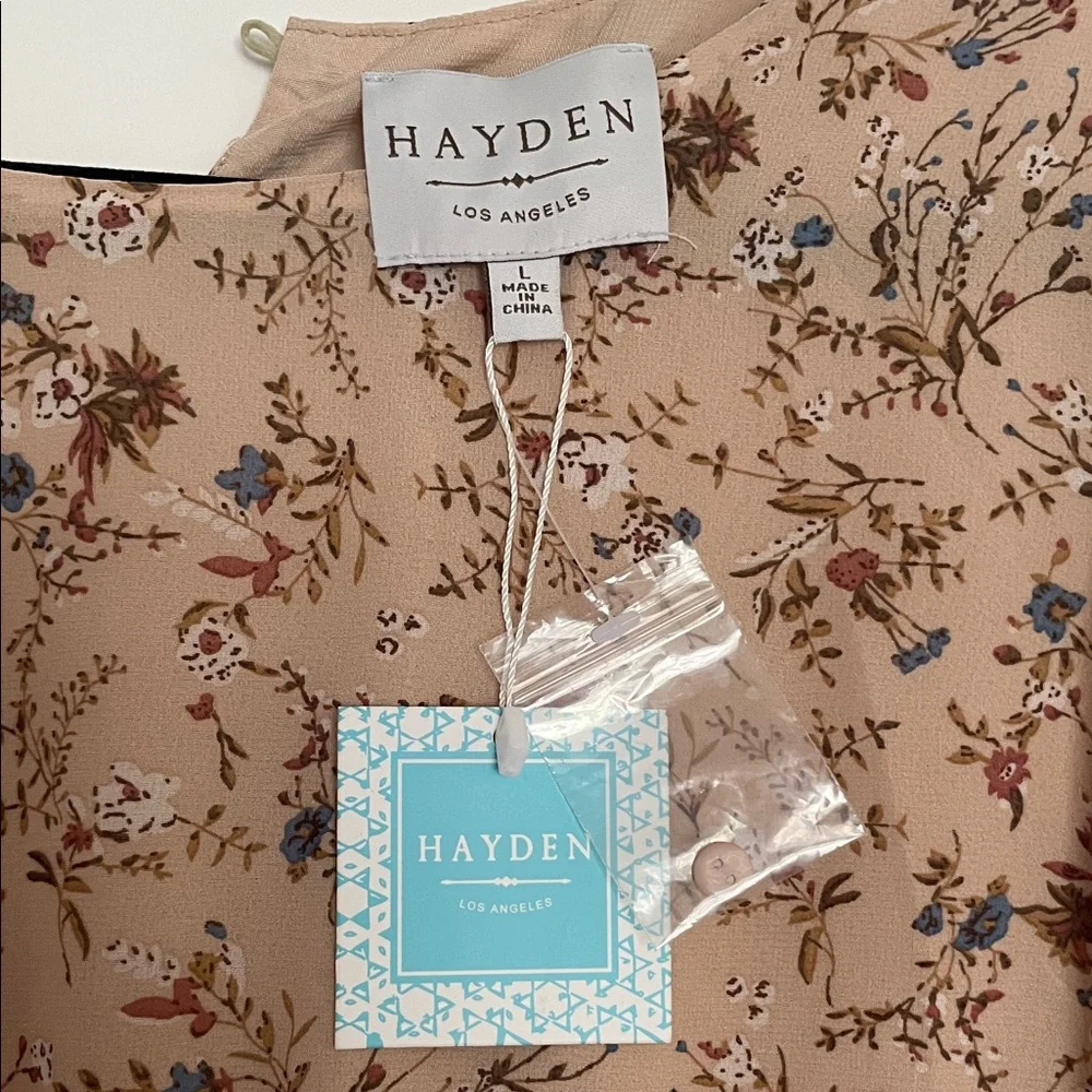 Gorgeous Floral Print Beige Dress - Picture 2 of 6